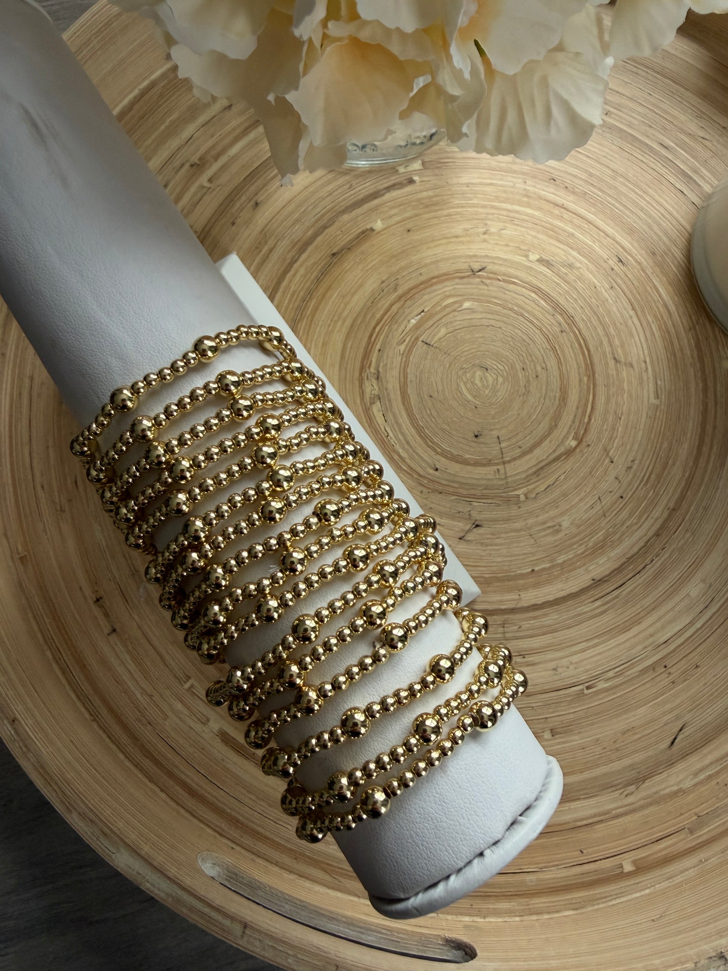 18K Gold-Filled Emma Beaded Bracelet | Everyday Stackable Bracelet