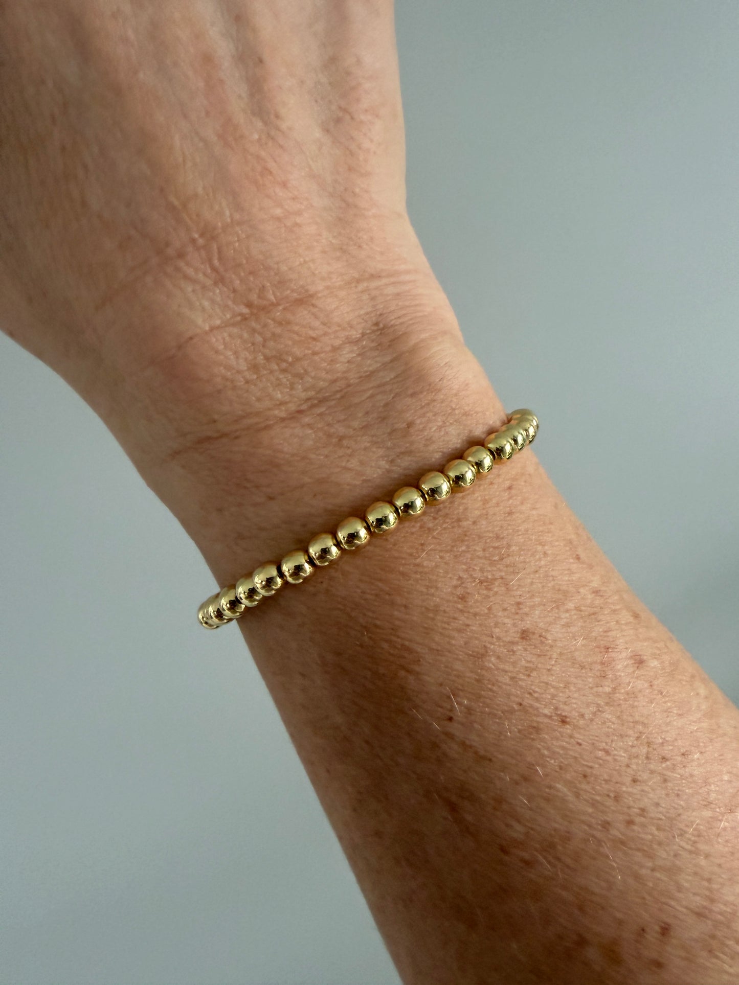 18K Gold-Filled 5mm Beaded Bracelet | Everyday Stackable Bracelet