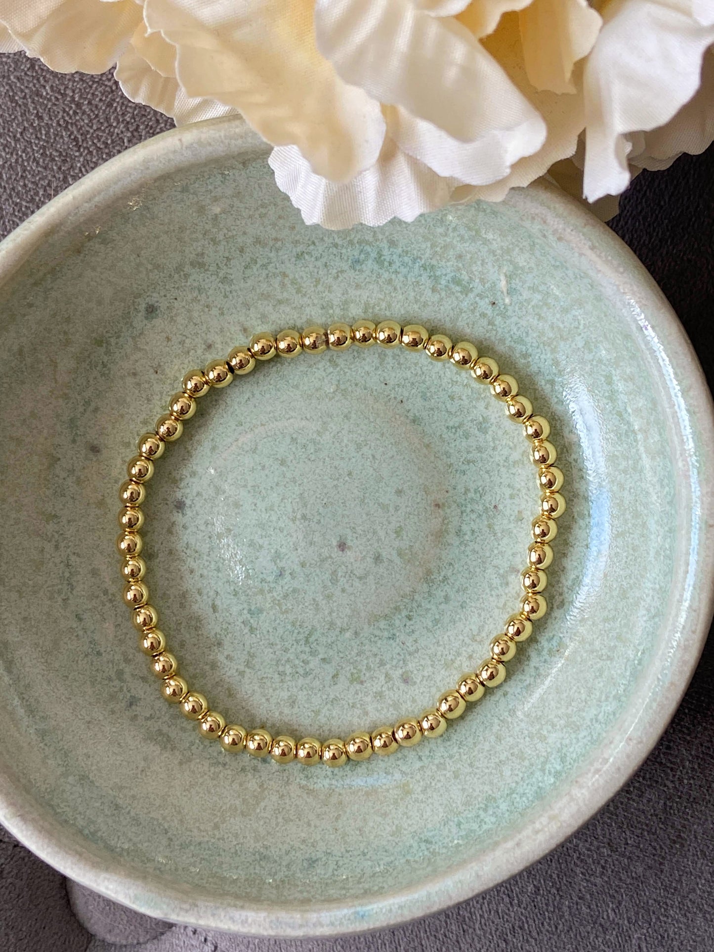 18K Gold-Filled 4mm Beaded Bracelet | Everyday Stackable Bracelet