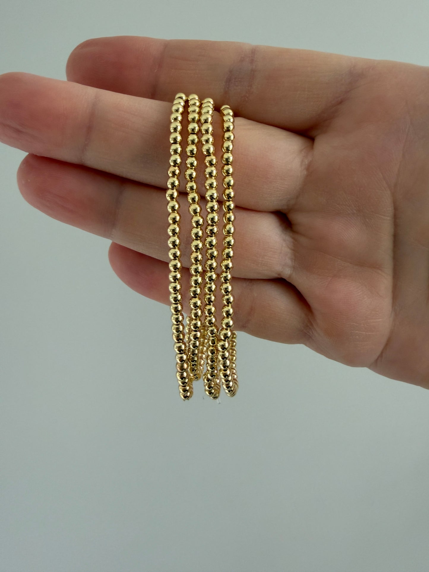 18K Gold-Filled 3mm Beaded Bracelet | Everyday Stackable Bracelet