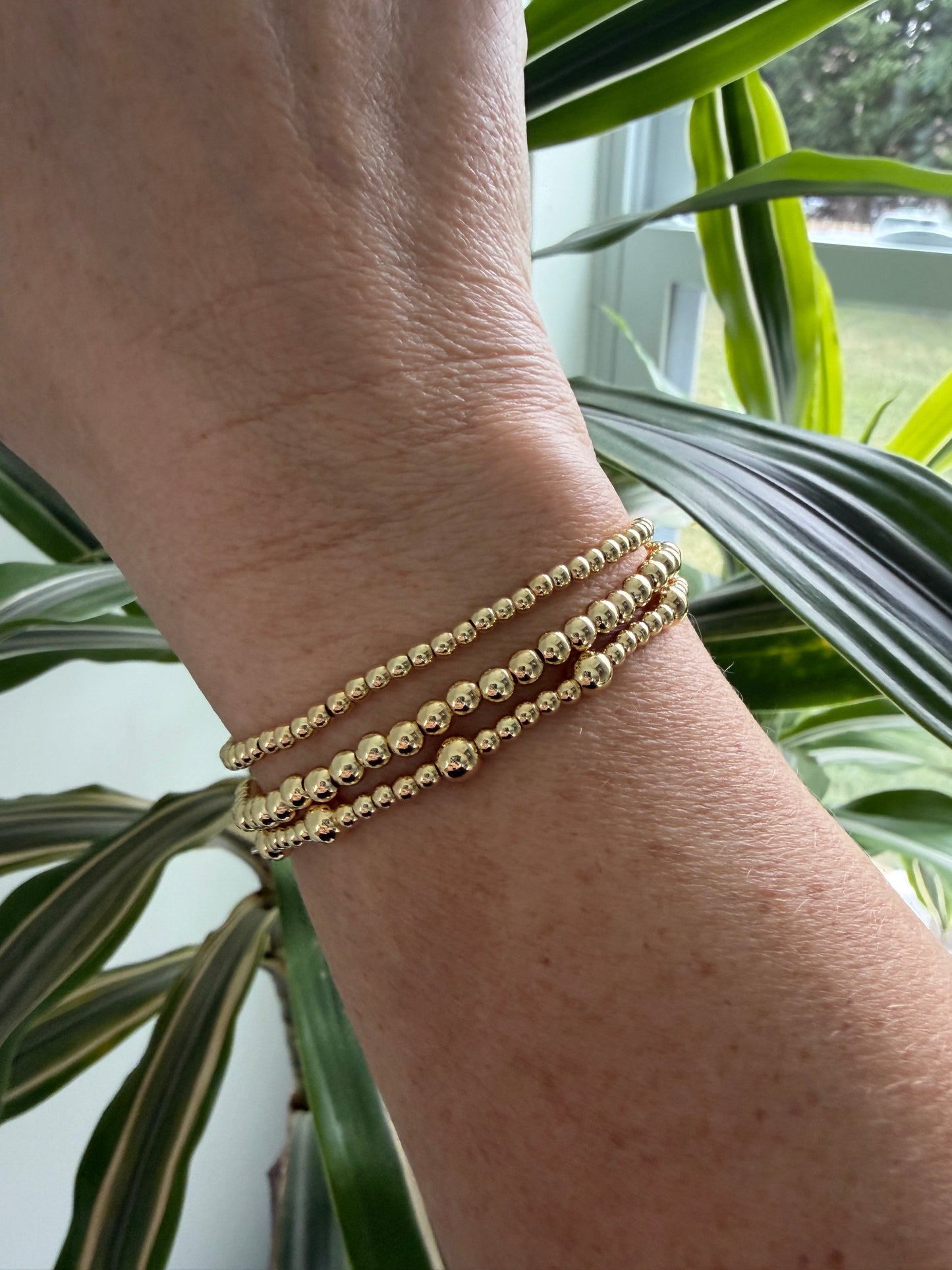 18K Gold-Filled Emma Beaded Bracelet | Everyday Stackable Bracelet