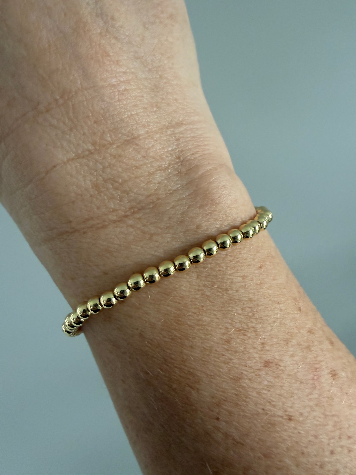 18K Gold-Filled 4mm Beaded Bracelet | Everyday Stackable Bracelet