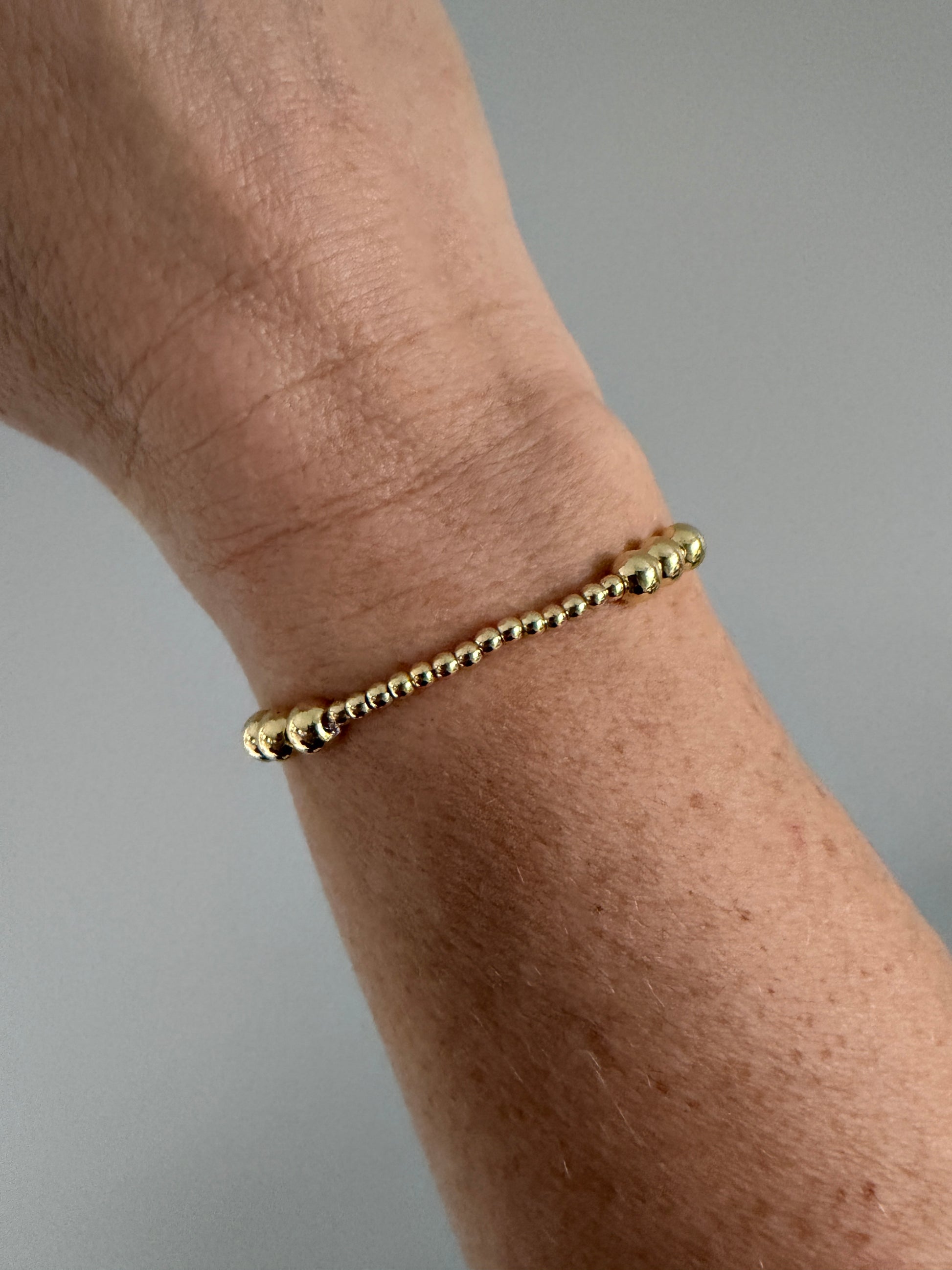 18K gold-filled beaded bracelet