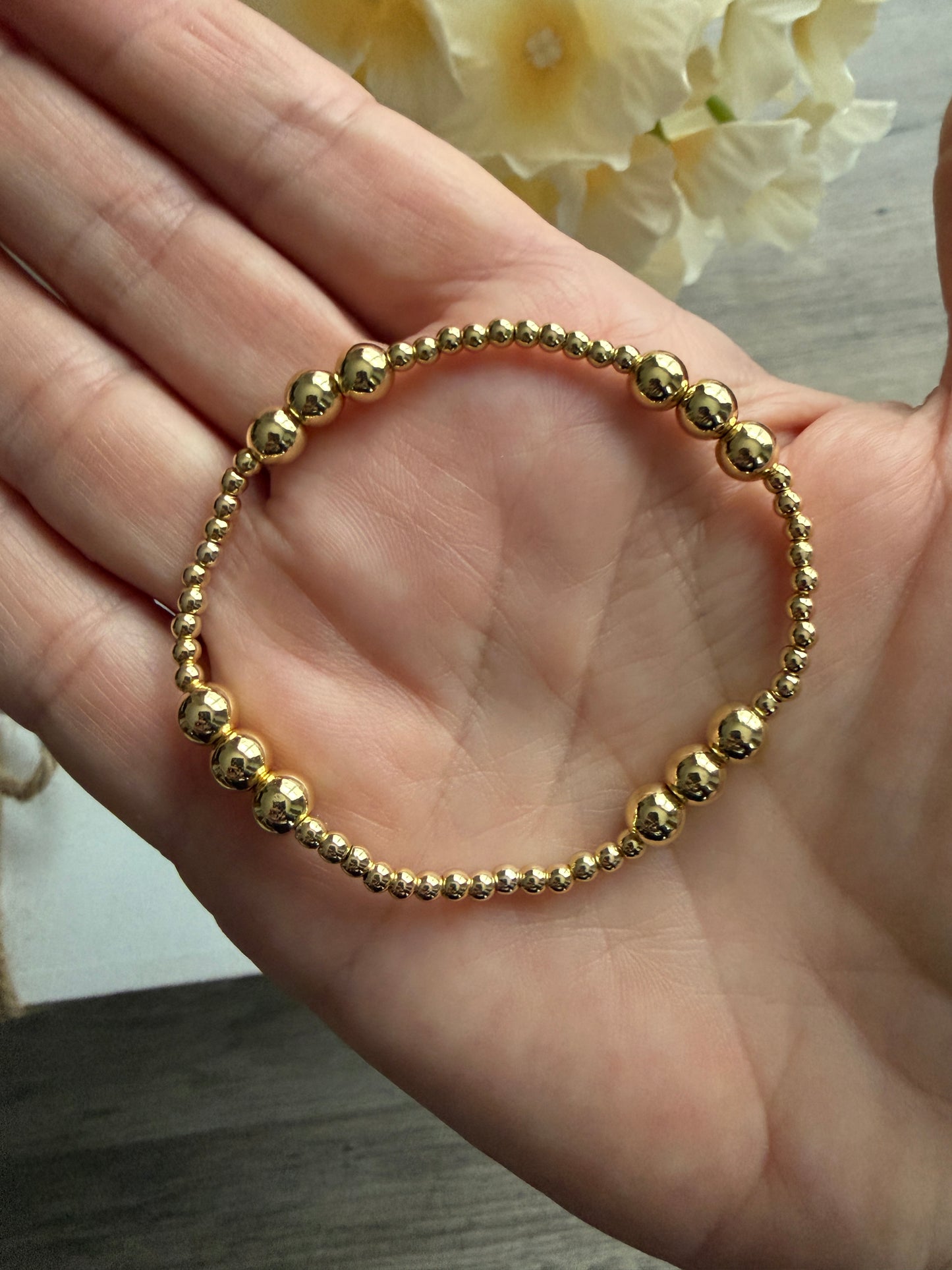 18K gold-filled mama beaded bracelet