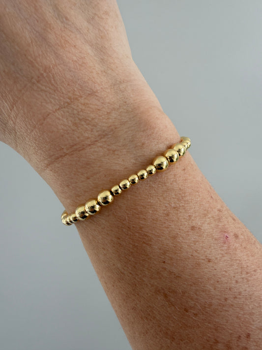 18K gold-filled beaded bracelet